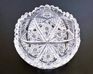Antique American Brilliant Cut Glass bowl by Hawkes 