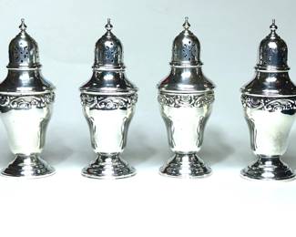 Sterling silver shakers by Gorham in the Strasbourg  pattern