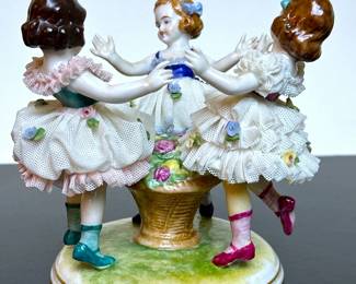 A 'Dresden Lace' figurine  made by Anton Muller's Muller & Company of Thuringia, Germany  prior to WWII