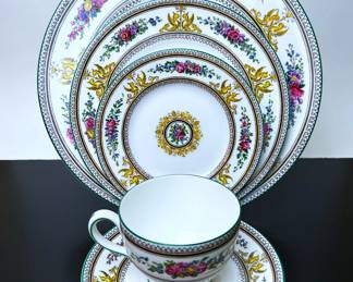 Wedgwood Columbia  Pattern.  This 5 piece place setting is a sample of what will be available 