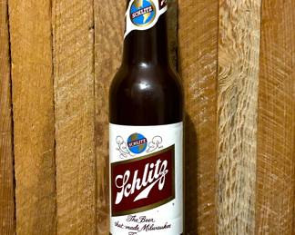 Vintage Schlitz Beer promotional bottle flashlight from 1960