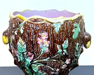 Antique Majolica planter 