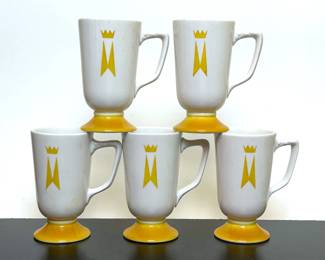 Mid century Irish Cream mugs designed for Marriott Hotel's by the Homer Laughlin China Company