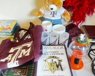 Texas A&M Bag, Glasses, Mugs, Bear and Magazines
