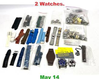 Lot 348 Large lot Watch Bands and 2 Watches. 