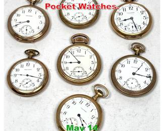 Lot 298 Lot 7 American Waltham Pocket Watches. 