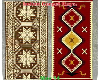 Lot 393 5 3 X 2 3 2pc American Indian Carpet Rugs. 