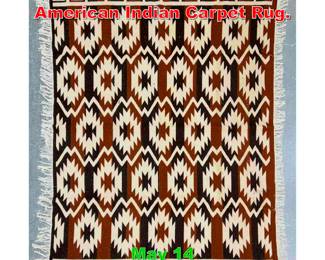 Lot 405 4 11 X 6 9 Reversible American Indian Carpet Rug.