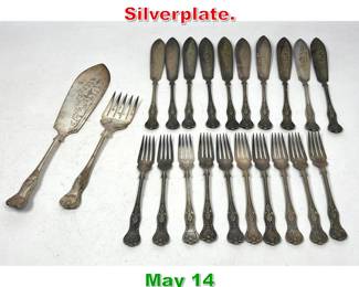 Lot 367 22 pcs T and Co Silverplate. 
