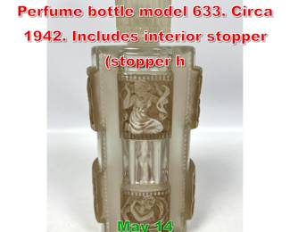 Lot 430 LALIQUE Helene sepia tone Perfume bottle model 633. Circa 1942. Includes interior stopper stopper h
