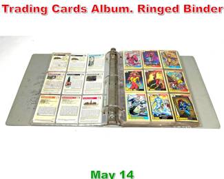 Lot 460 250 MARVEL Comics Trading Cards Album. Ringed Binder 