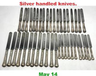 Lot 365 42pcs Tiffany and Co. Silver handled knives. 