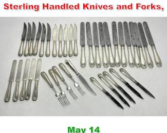 Lot 366 38pcs Tiffany and Co Sterling Handled Knives and Forks, 