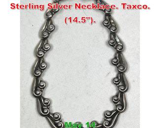 Lot 70 Margot de Taxco Style Sterling Silver Necklace. Taxco. 14.5. 