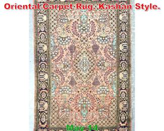 Lot 554 7 5 X 4 2 Handmade Oriental Carpet Rug. Kashan Style. 