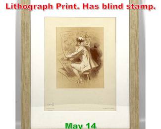 Lot 455 Les Maitres de l Affiche Lithograph Print. Has blind stamp.
