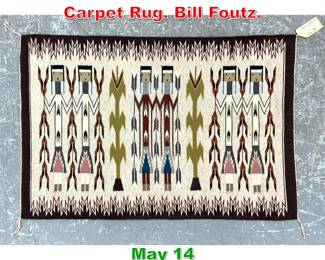 Lot 390 2 6 X 3 8 American Indian Carpet Rug. Bill Foutz.