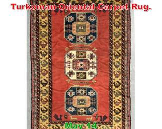 Lot 551 9 4 x 5 4 Handmade Turkoman Oriental Carpet Rug. 