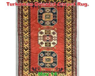 Lot 551 9 4 x 5 4 Handmade Turkoman Oriental Carpet Rug. 