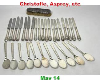 Lot 371 30pcs tablewares. Christofle, Asprey, etc