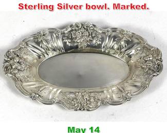 Lot 358 Francis I Reed and Barton Sterling Silver bowl. Marked. 