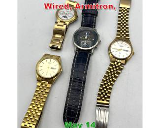 Lot 342 4 Wrist Watches. Citizen Wired, Armitron, 