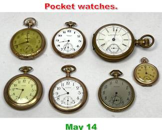 Lot 283 Lot 7 WALTHAM Pocket watches. 