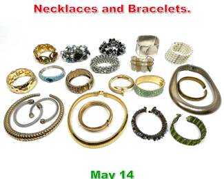 Lot 351 Lot Costume Jewelry. Necklaces and Bracelets. 