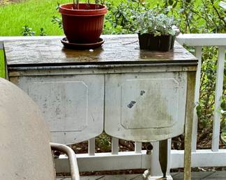 Vintage potting cart