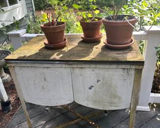 Vintage pottery table