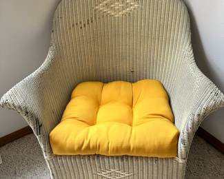 White wicker chair