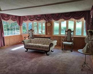 Formal Living Room  has french doors.
Fire Place. HUGE CUSTOM BUILT Glass fronted doors Cabinet 