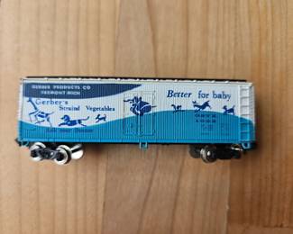 Vtg. Bachmann N Scale Gerber Old Time Wood Reefer Box Car 