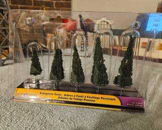 Vtg. Scene-a-Rama Woodland Scenics  5 Evergreen Trees  2in - 3½in 