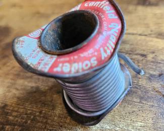 Vtg. Canfield Quality Solder 50/50 Tin/Lead Partial Spool 