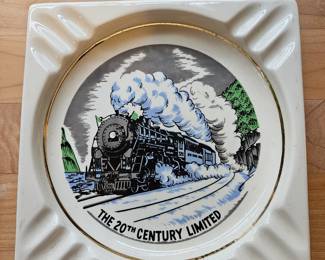 Vtg. New York Central Railroad Commemorative Ashtray The 20th Century Limited 