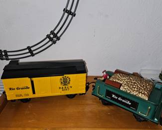 Scientific Toys D&RGW Freight Train Boxcar 4067 &
Scientific Toys G Gauge/G Scale Rio Grande Train Coal Tender! 