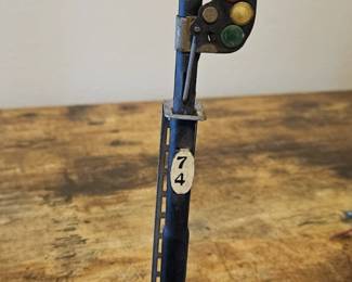 Vtg. Marx No. 74 Railroad Crossing Sign Train Signal 