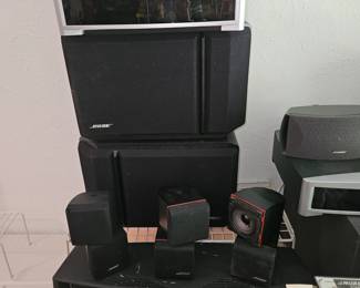 Bose #AV3-2-1 II Media Center, Bose Redline Cube Speakers Set Of 3, Bose VCS-10 Center Channel Speaker!


