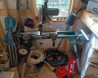 Craftsman 10” Compound Miter Saw w/Masterforce Wheeled Stand!
