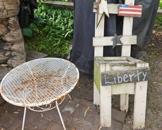 Wrought Iron Table & Plant Stand!