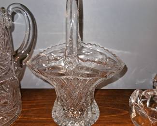 Vtg Crystal Princess House Wedding Basket Vase!


