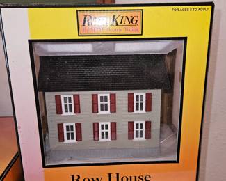 Rail King Row House Gray With Red Shutters!
