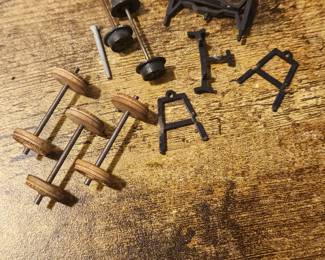 LOT Vtg. Model Railroad Wheels and Parts Wood/Plastic/Metal
