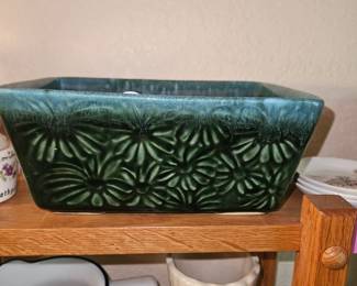 McCoy USA soft lime green rectangle planter!
