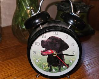 Black Lab Vtg Alarm Clock!
