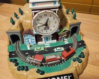 Vtg. Lionel 100th Anniversary Lionelville Railroad Station Alarm Clock w/ Train