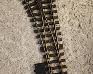 Vtg. LGB Left Hand Switch Turn Out G Gauge Track w/ 1201 Electric Switch Motor 