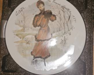 Bradford Exchange French Collectors Plate Colette la Femme Sportive 1890!
