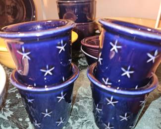 Longaberger Patriotic Blue Tealight Votive Cups!
